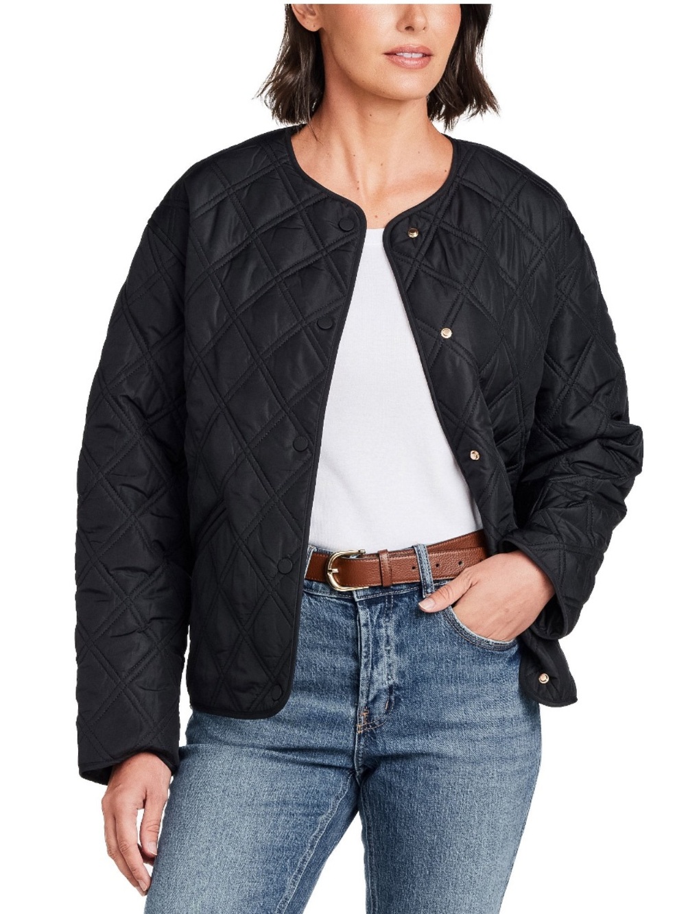 Weatherproof Women's Collarless Quilted Jacket